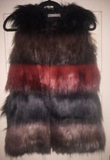 ❤️ Top ❤️ Jake's Collection Fake Fur Kunstfell Weste Vest XS 34 Pullover Jacke 