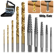 Bohrer Linksausdreher Schraubenentferner Ausdreher 10er Set Schraubenausdreher