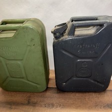 2x 5L Benzinkanister rostfrei Vintage Oldtimer Deko 