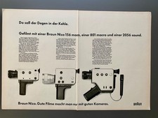 Braun Nizo 156 macro 801 2056 sound Kamera 1977 Vintage Ad Werbung Reklame