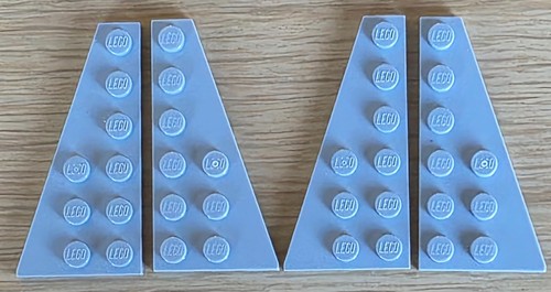 Lego keilplatte 3x6 links - 4x,