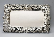 Tablett, 925er Sterlingsilber, Echtheitsstempel, Antik.