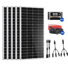 Komplettset 5x200 Watt Solarmodul 1000W Solarpanel Laderegler Photovoltaik PV DE