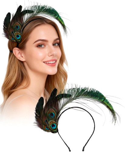 1pcs flapper stirnband pfau - stirnband,