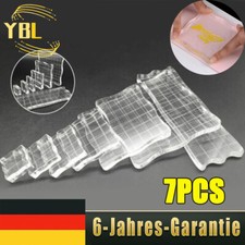 7X Acrylblock Stempel Set Stempelblock mit Gitterlinien Clear Stamp Stanzblöcke
