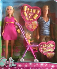 Steffi Love Happy Family Schwanger Baby Puppe Kevin Evi Kinderwagen Simba