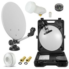 Digitale Camping SAT Anlage LNB Koffer Mobile Sauguss UHD HD HDTV 4K mini SET