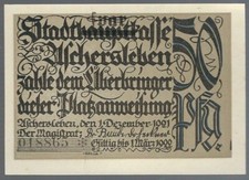 Notgeld - Stadt Ascherslaben - 50 Pfennig 1921 - Bild 2 - "Baum spritzen"