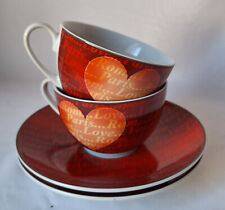 Ritzenhoff & Breker, Flirt, 2 Cappuccino-Tassen mit Untertasse, Amore Mio,