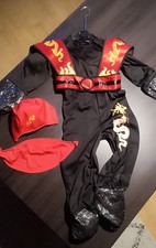 Kostüm Kinder Ninja / Gr. 140 / Komplettkostüm mit Haube + Maske / Fasching 