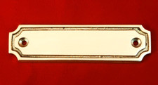 Namensschild Türschild 93 x 26 mm aus Massiv Messing mit Tiefgravur #1003