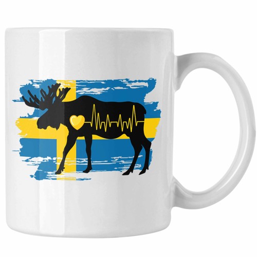 Schweden elch herzschlag tasse - schweden,