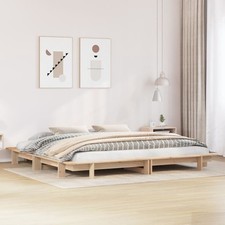 Massivholzbett Gästebett Bettrahmen Einzelbett Doppelbett ohne Matratze Kiefer