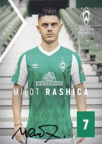 Milot rashica autogrammkarte - milot,