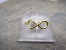 Ring Band zart 925 Sterlingsilber vergoldet Rg 59/19 Eternity liegende Acht