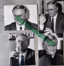 4x Foto Schauspieler LARRY HAGMAN - Pressefoto Vintage 1989 JR EWING DALLAS USA