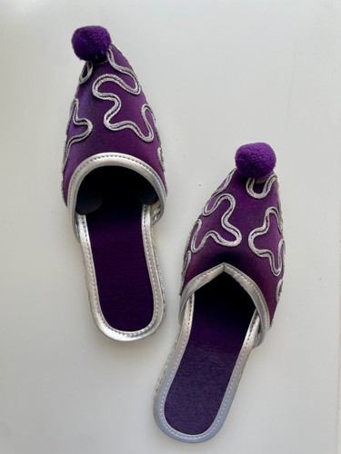 Dunkellila babouche henna - dunkellila,