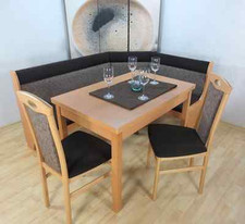 Truheneckbankgruppe massiv mocca creme beige Eckbank Eckbankgruppe Tisch Stühle