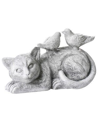 Dekofigur katze und vögel - und, aus