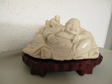 Weiße Figur lachender Buddha