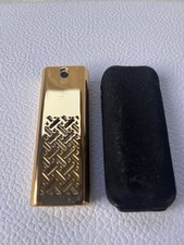 Guerlain Hülle für Shalimar Parfum Flakon 8 ml. Case Vergoldet. Vintage von 1982