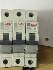 3x AEG Sicherungsautomaten für Hutschiene 2x 16A und 1x 10A