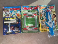 3 x Micky Maus Spielzeug Zeitschriften Kinder Spritzpistole Kicker