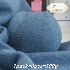Kaschmir Wolle Strickgarn 300g 100% Kaschmir zum Stricken blau