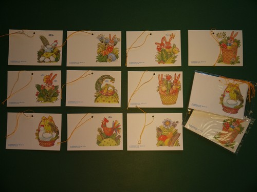 10 osterkärtchen - x,