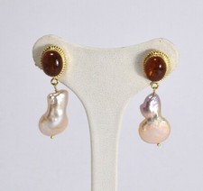 Earrings Silver 925 Gold Oval