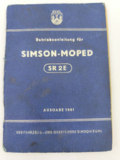 Betriebsanleitung / Handbuch Simson SR 2 E Moped Ausgabe 1961 + Verkehrszeichen