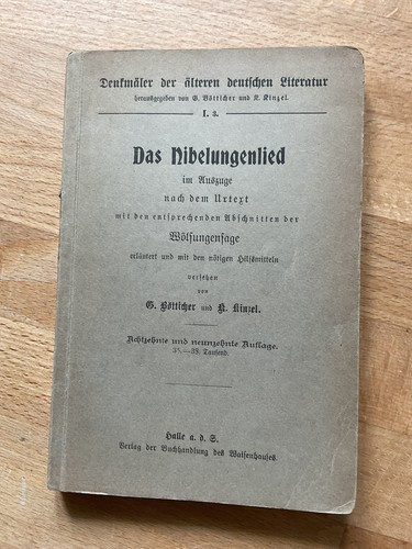 Das nibelungenlied 1919 - nibelungenlied,