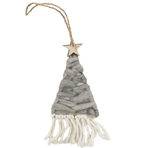 Makramee tannenbaum grau - makramee,