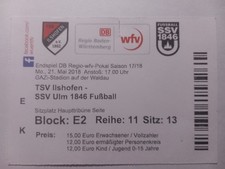 Ticket Fußball  WFV