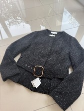 ZARA BOUCLE BLAZER M SCHWARZ