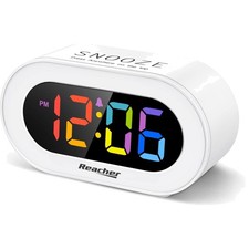 Kleiner digitaler Wecker LED Snooze Dimmer Kompaktuhr für Schlafzimmer