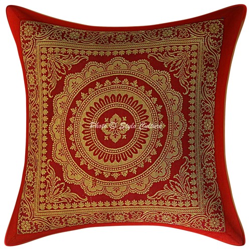 Roter kissenbezug brokat - roter,