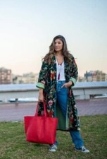 Indisch Grün Blumenmuster