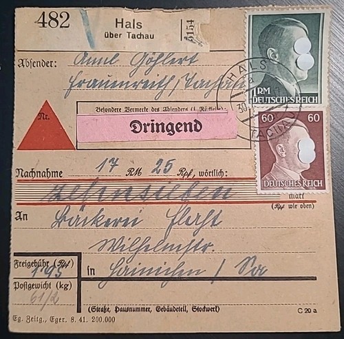 Karte paketkarte 482 hals - paketkarte,