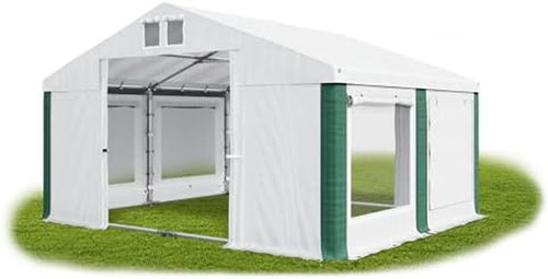 Partyzelt 6x8m grau pvc 560g - grau,