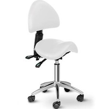 Sattelstuhl - 550 - 690 mm - 150 kg - Weiß  