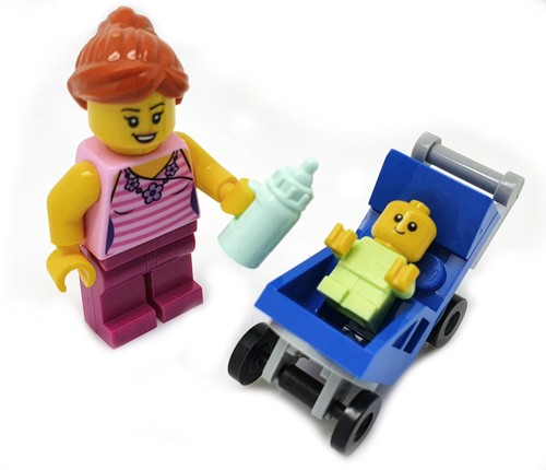 Lego minifigur kinderwagen - lego, mit