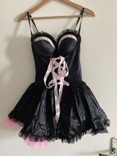 Kostüm Katze Manga Kleid  Schwarz Pink Neu 