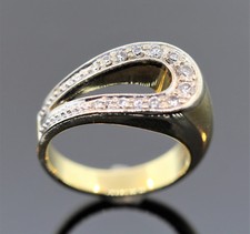 RING AUS 585/- GOLD BICOLOR
