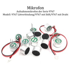 Elektret Mikrofon Microphon 9767 9x7mm 2Pin MIC Mikrofonkapsel Omnidirektional