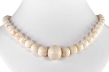 Antike Tiefsee Engelshaut Korallenkette 585 Rosegold [BRORS 19074]