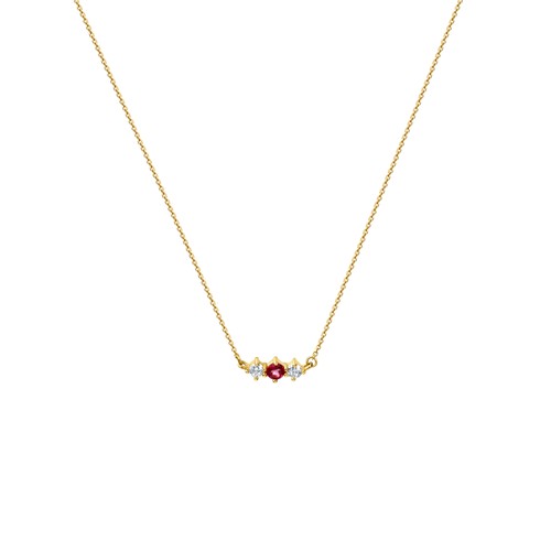 Kette 375 gelbgold zirkonia - gelbgold,