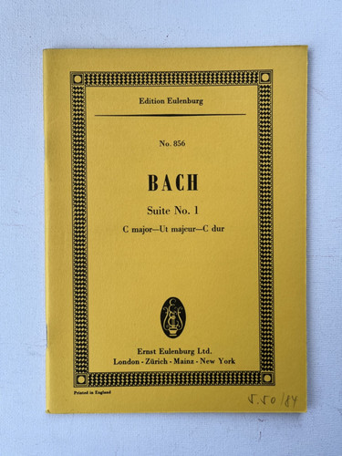 Noten bach suite no 1 - bach., no.