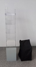 Prospektständer faltbar mit Transporttasche, Größe: 26 x 33 x 133 cm