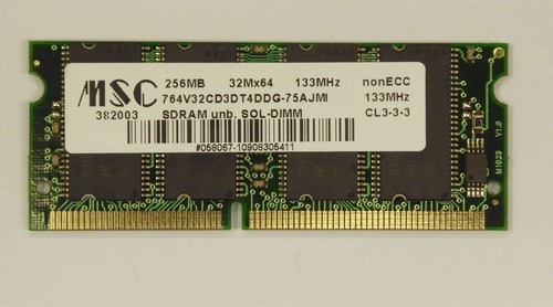 Dimm 256mb sdram - sdram, 133mhz